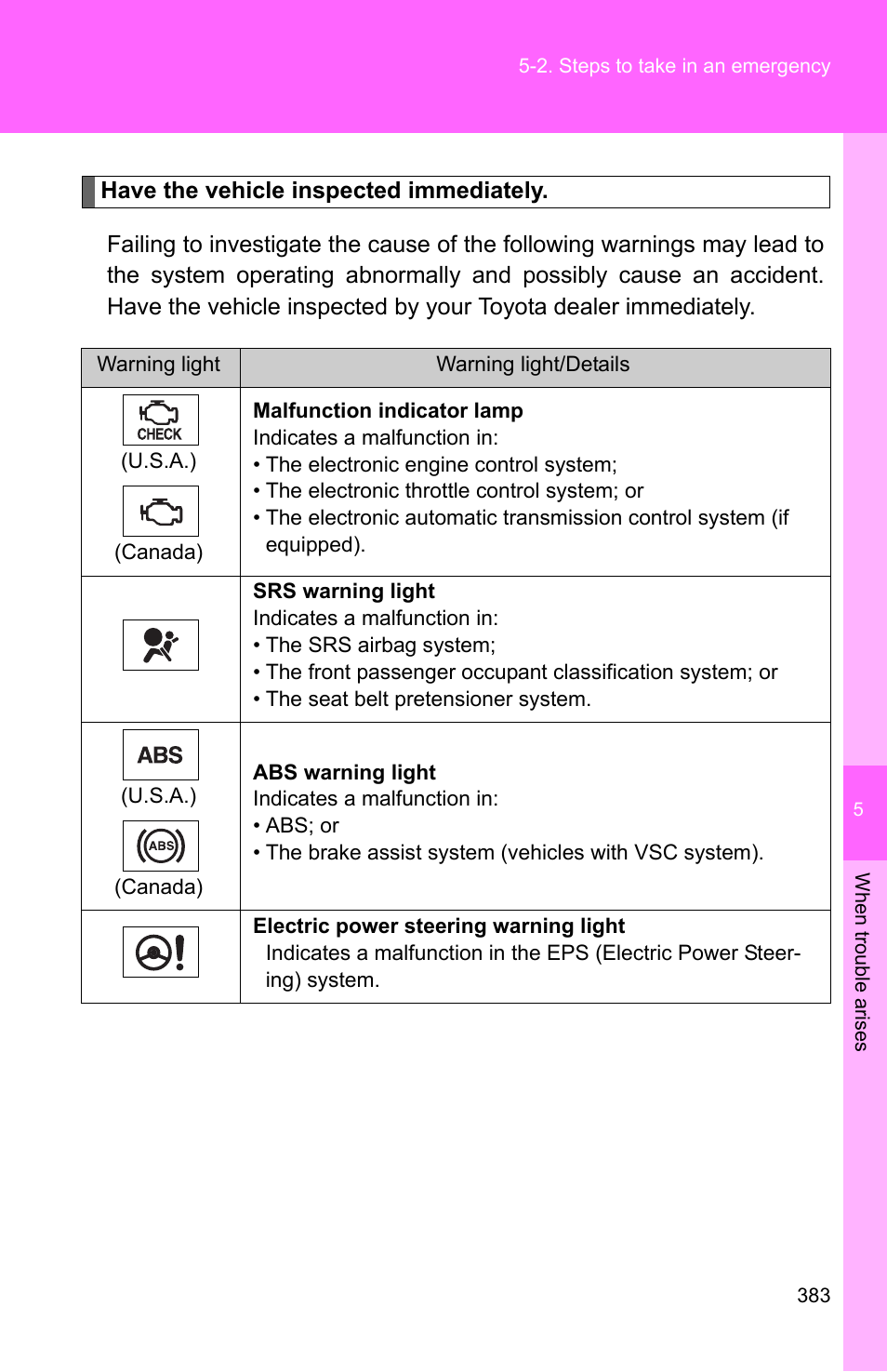 TOYOTA 2010 Corolla User Manual | Page 389 / 470