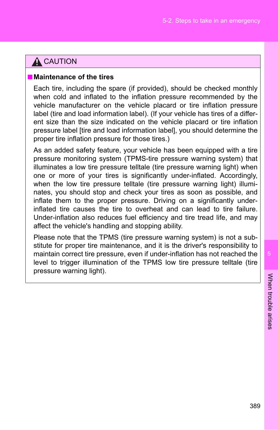 Caution | TOYOTA 2010 Corolla User Manual | Page 395 / 470