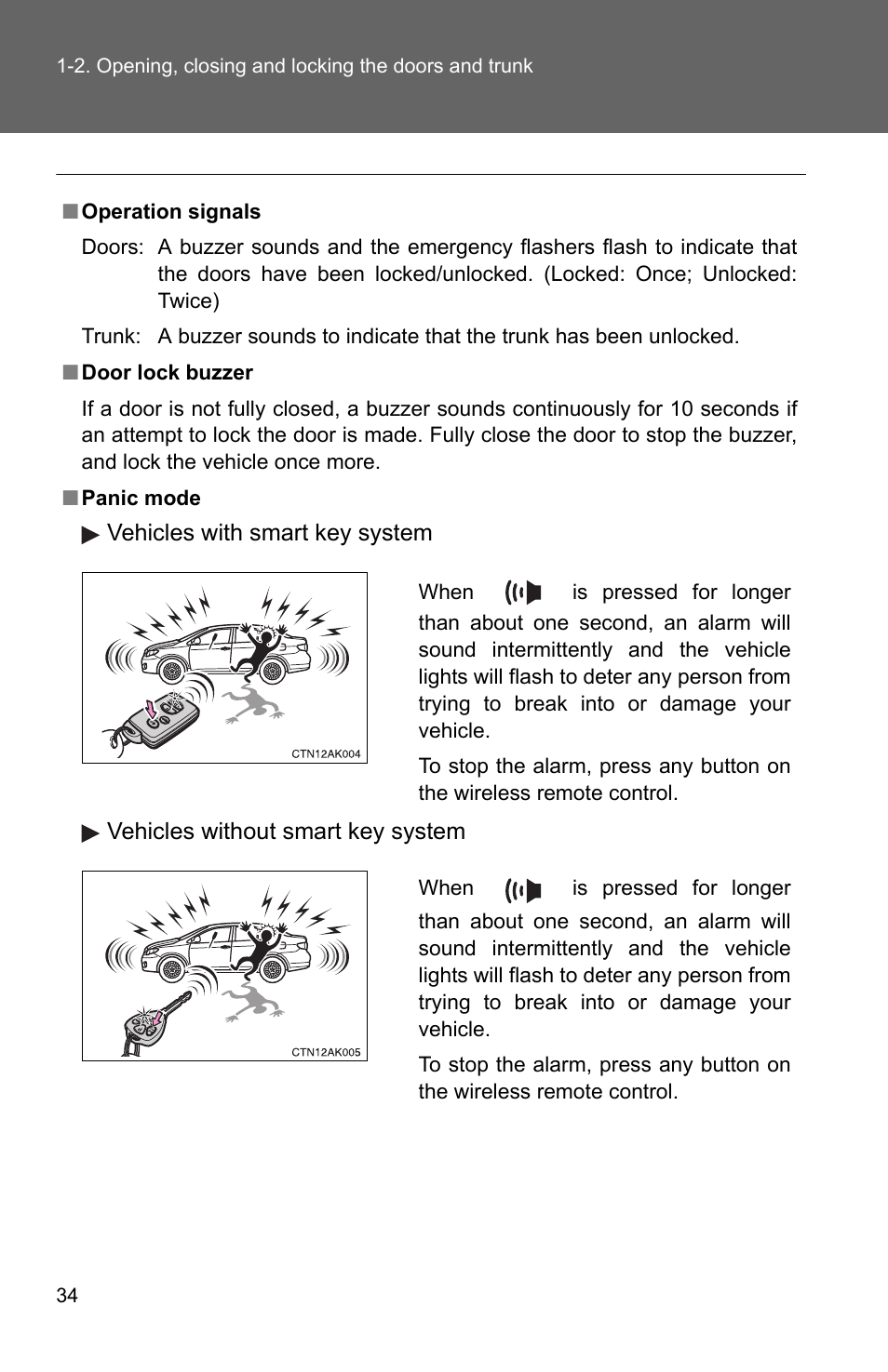 TOYOTA 2010 Corolla User Manual | Page 44 / 470