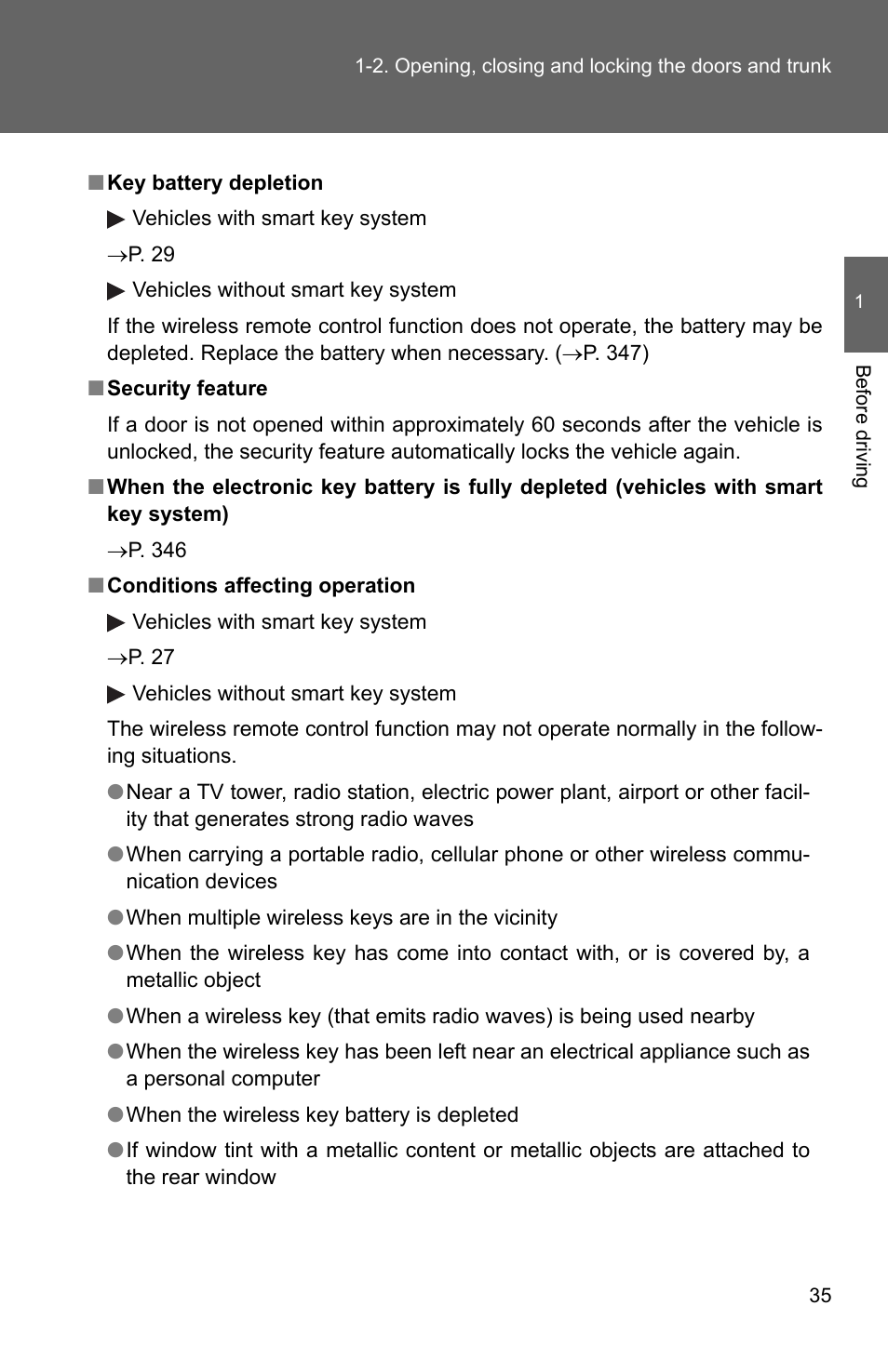 TOYOTA 2010 Corolla User Manual | Page 45 / 470