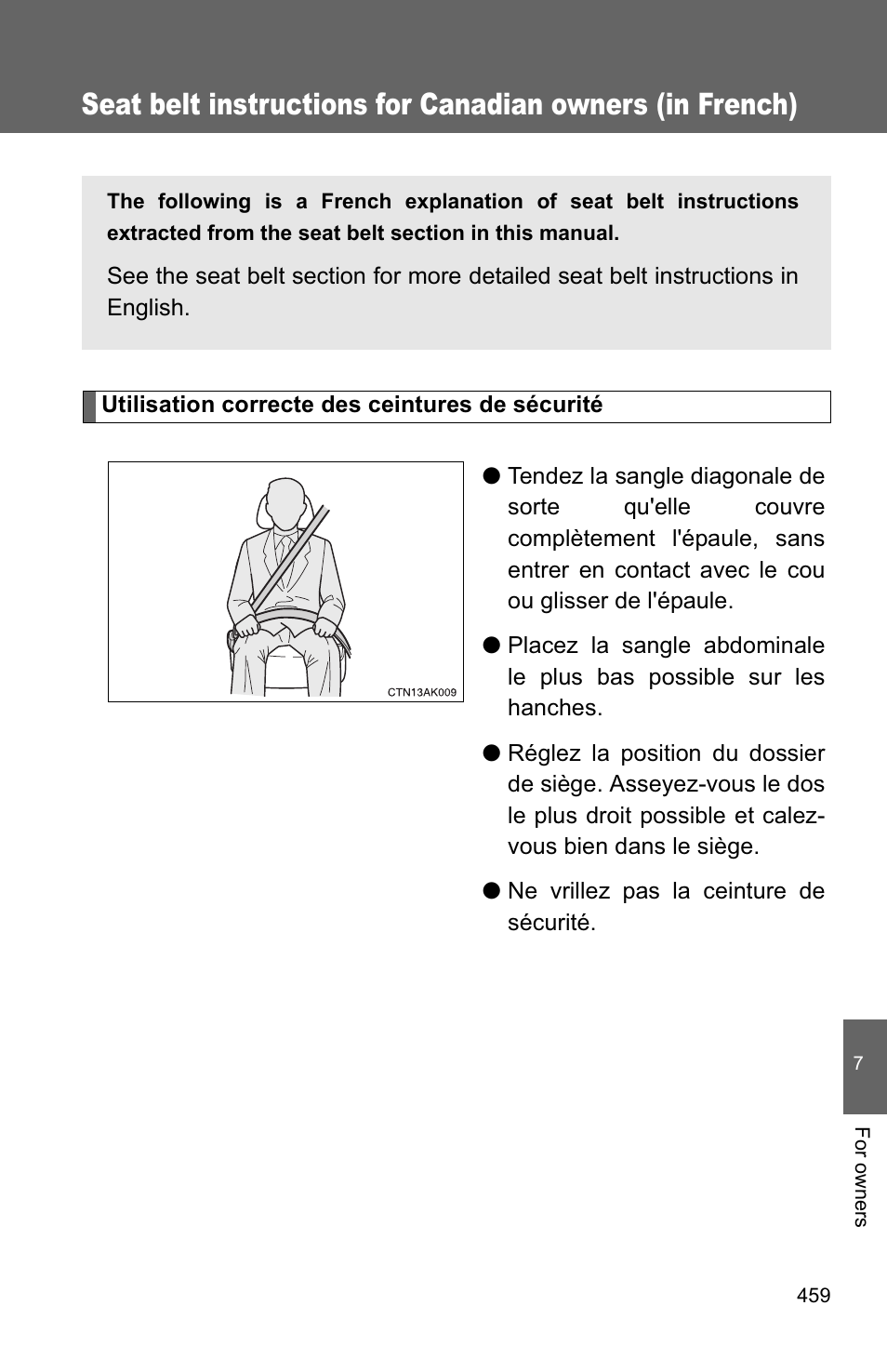 TOYOTA 2010 Corolla User Manual | Page 463 / 470