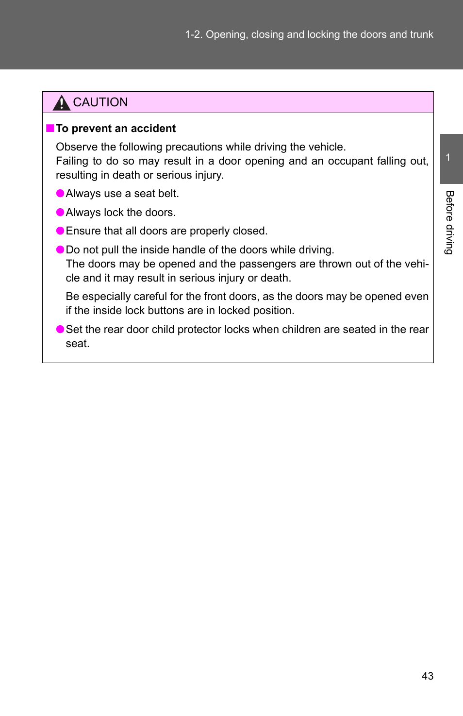 TOYOTA 2010 Corolla User Manual | Page 53 / 470
