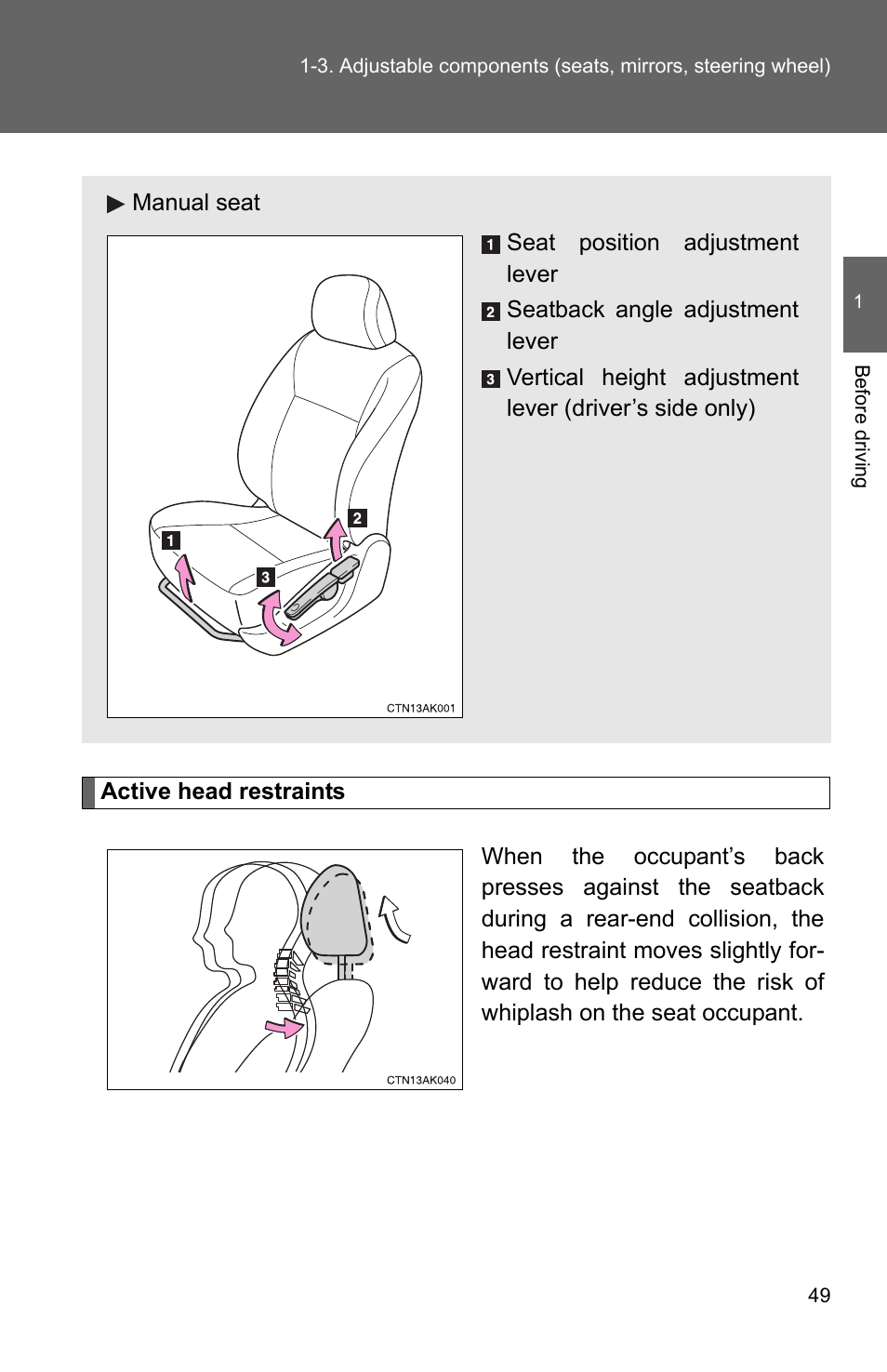 TOYOTA 2010 Corolla User Manual | Page 59 / 470