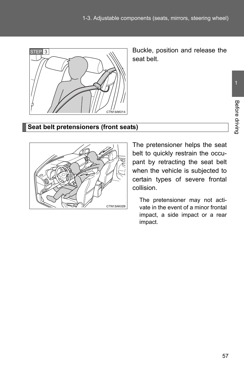 TOYOTA 2010 Corolla User Manual | Page 67 / 470