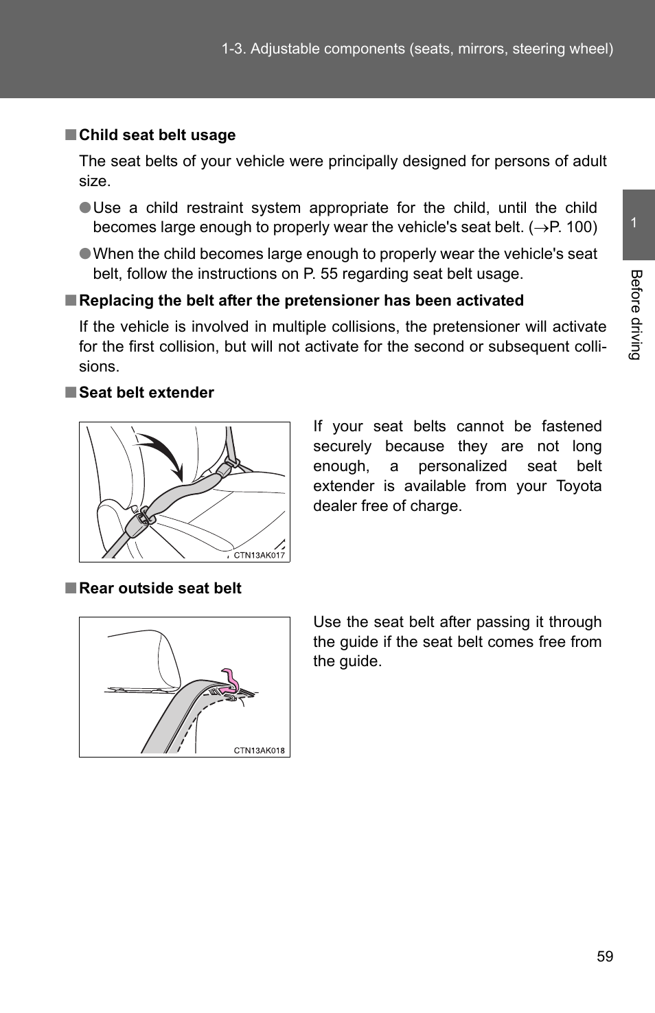 TOYOTA 2010 Corolla User Manual | Page 69 / 470