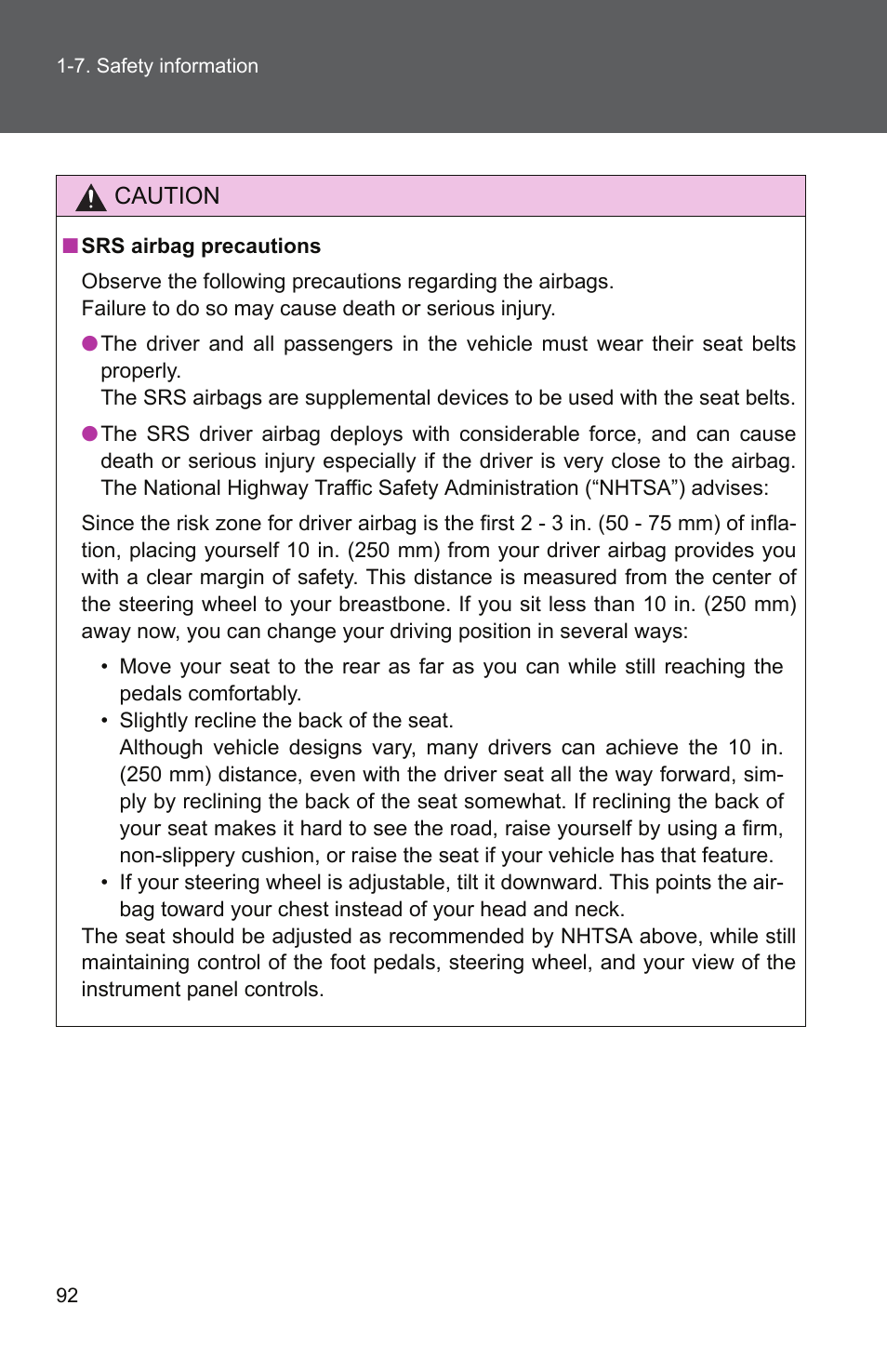 TOYOTA 2010 Yaris User Manual | Page 106 / 406