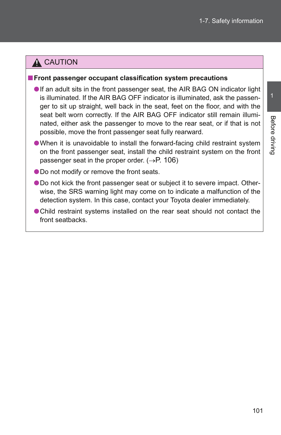 TOYOTA 2010 Yaris User Manual | Page 115 / 406