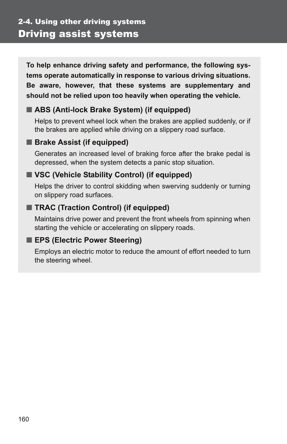Driving assist systems | TOYOTA 2010 Yaris User Manual | Page 173 / 406