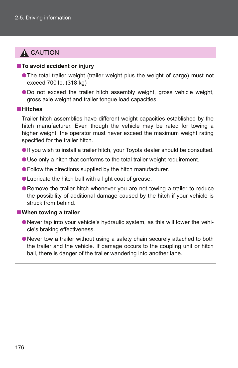 TOYOTA 2010 Yaris User Manual | Page 189 / 406