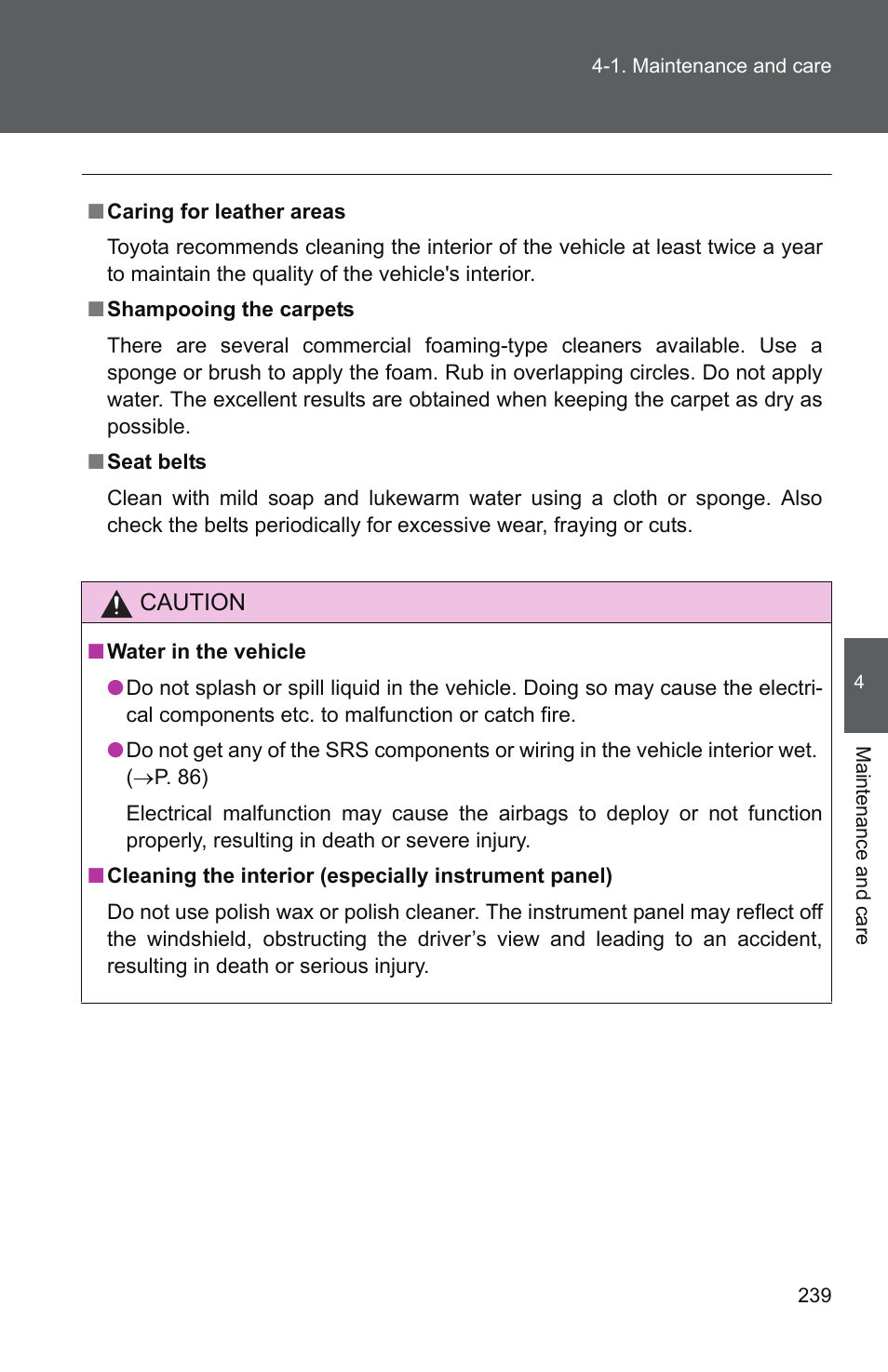 TOYOTA 2010 Yaris User Manual | Page 250 / 406