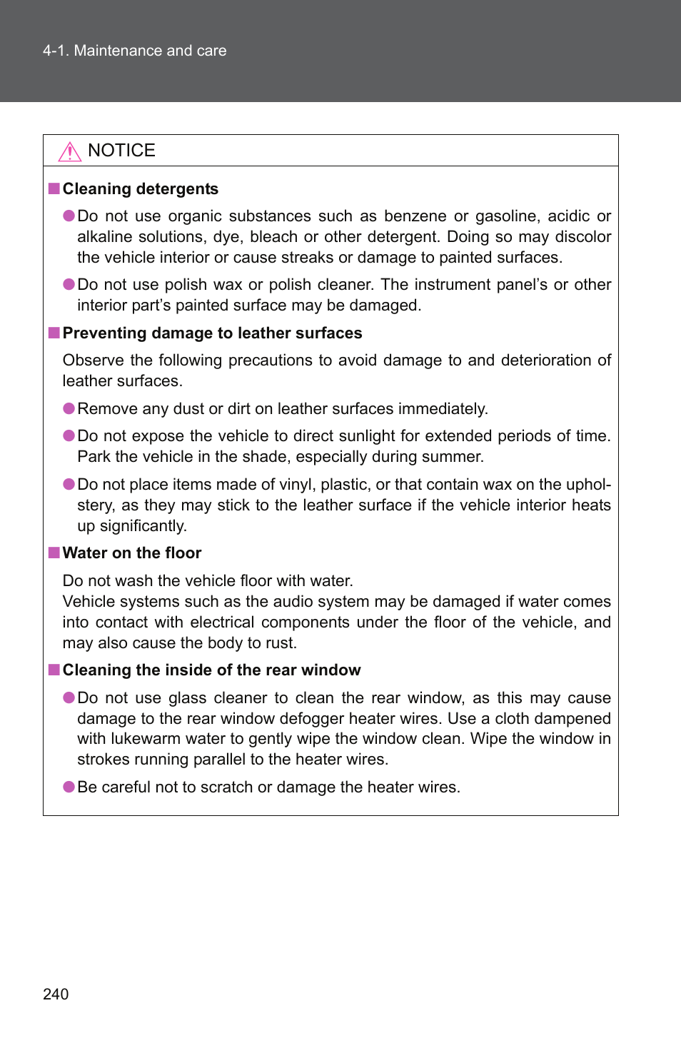 TOYOTA 2010 Yaris User Manual | Page 251 / 406