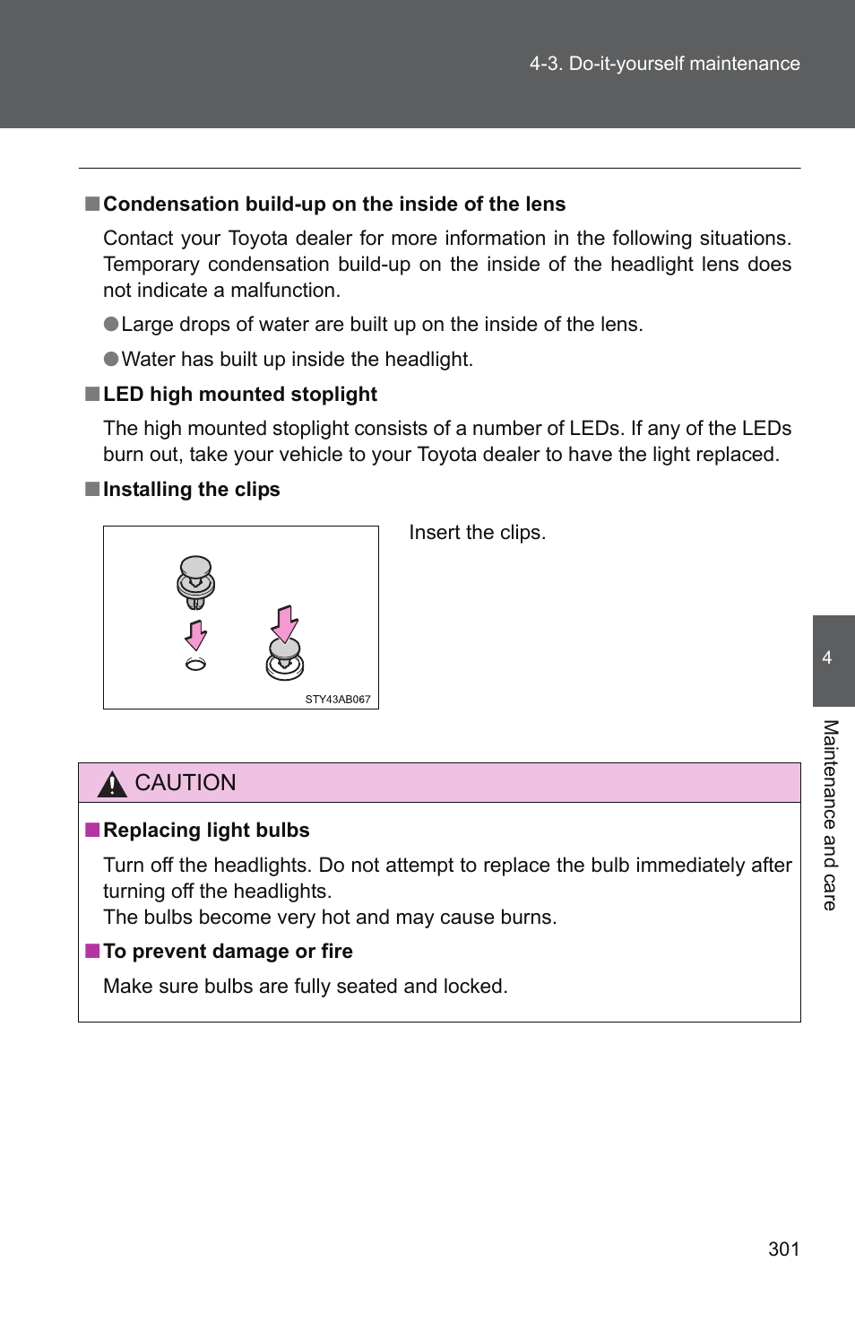 TOYOTA 2010 Yaris User Manual | Page 312 / 406