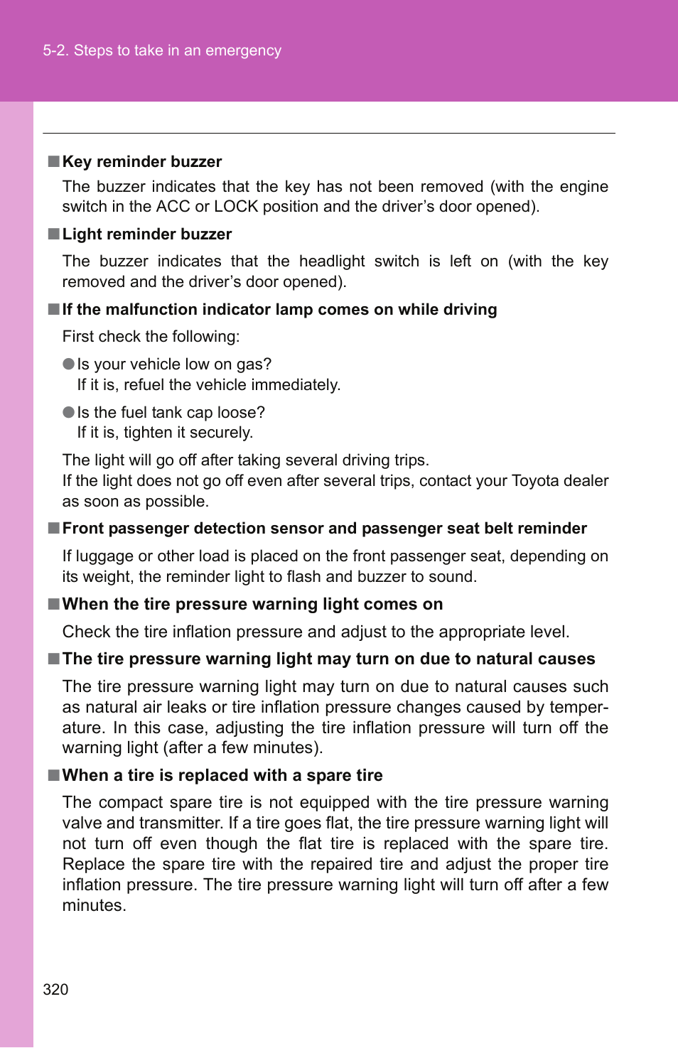 TOYOTA 2010 Yaris User Manual | Page 330 / 406