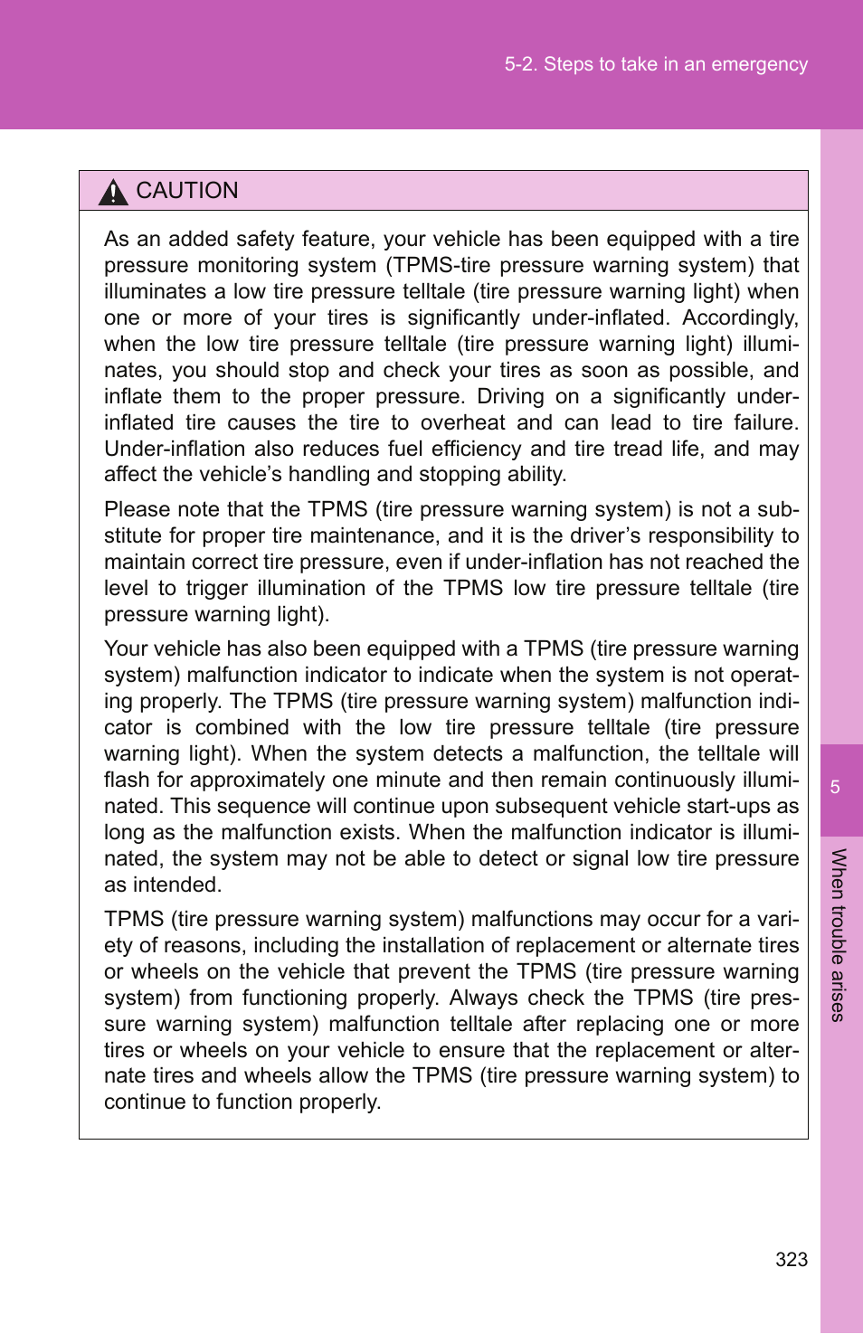 Caution | TOYOTA 2010 Yaris User Manual | Page 333 / 406