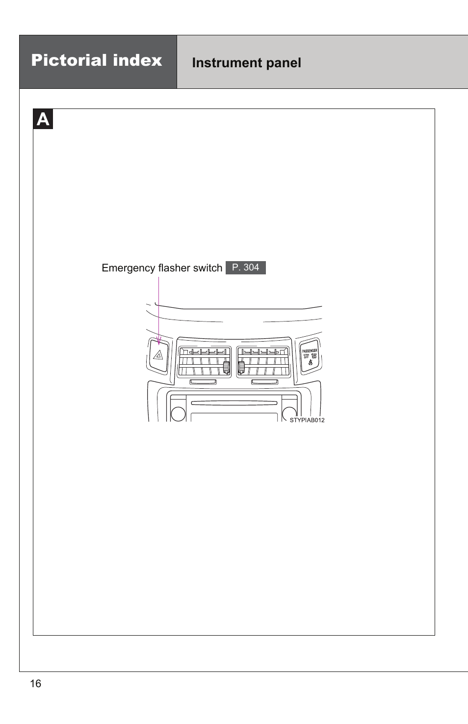 Pictorial index | TOYOTA 2010 Yaris User Manual | Page 36 / 406