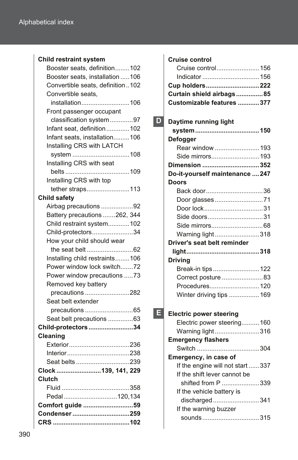 TOYOTA 2010 Yaris User Manual | Page 396 / 406