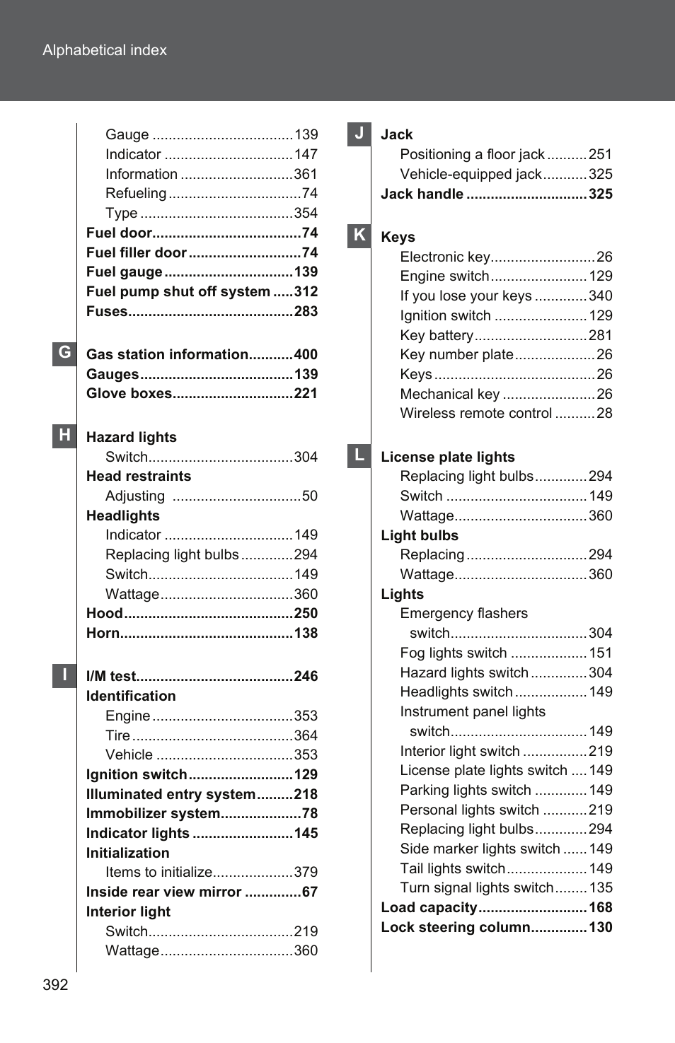 TOYOTA 2010 Yaris User Manual | Page 398 / 406