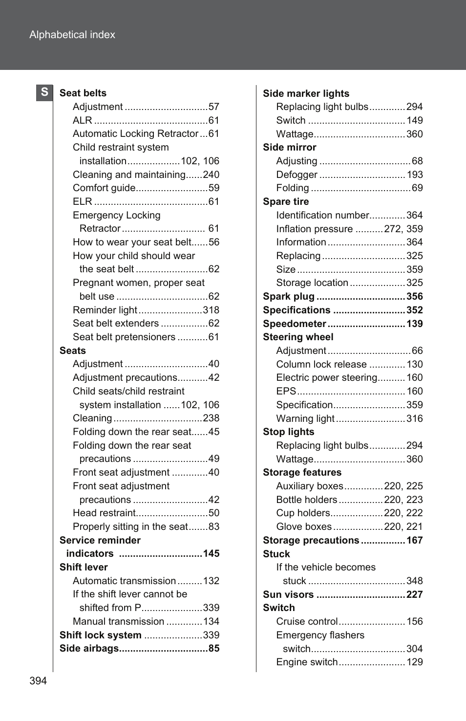 TOYOTA 2010 Yaris User Manual | Page 400 / 406