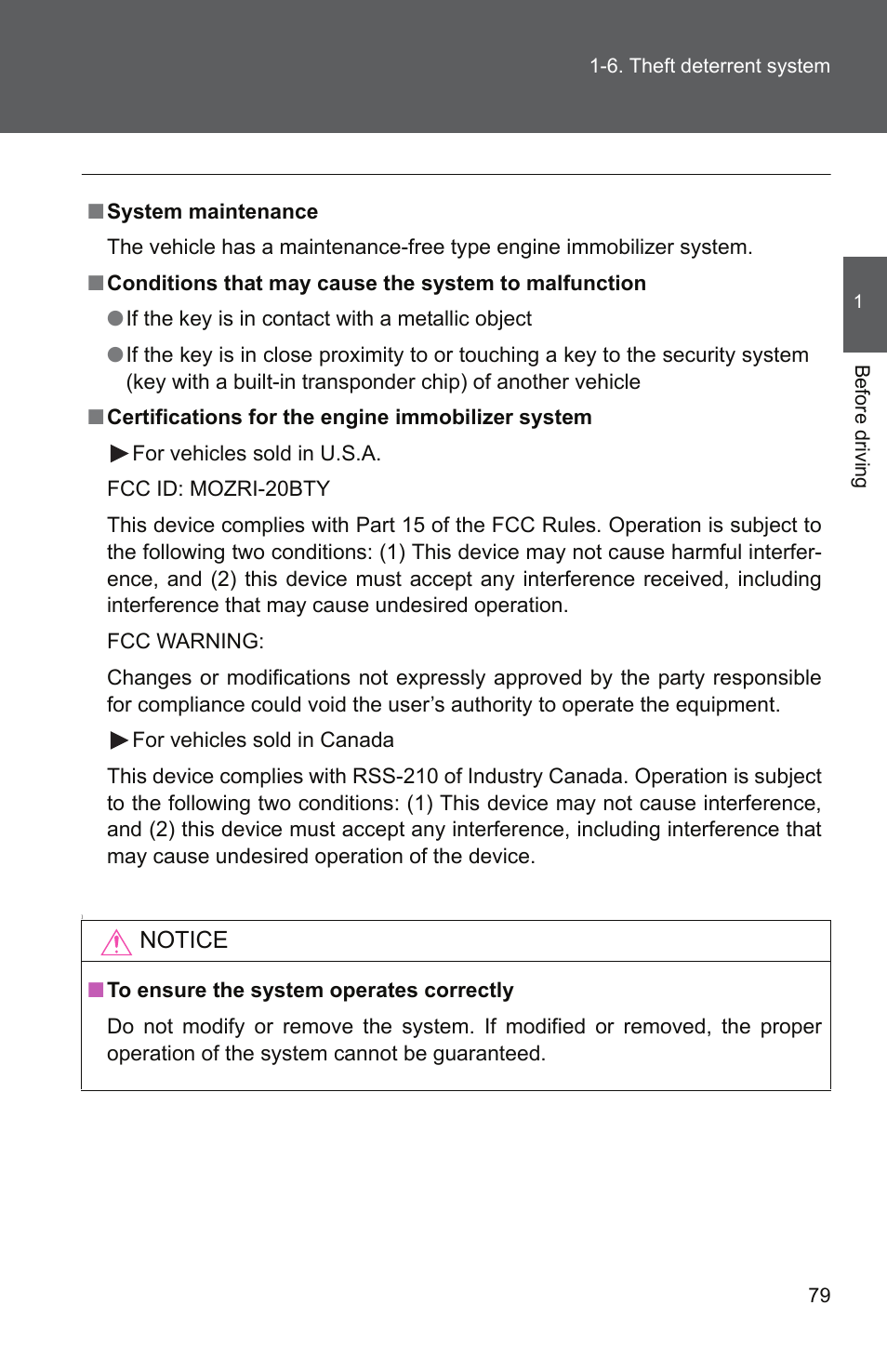 Notice | TOYOTA 2010 Yaris User Manual | Page 93 / 406