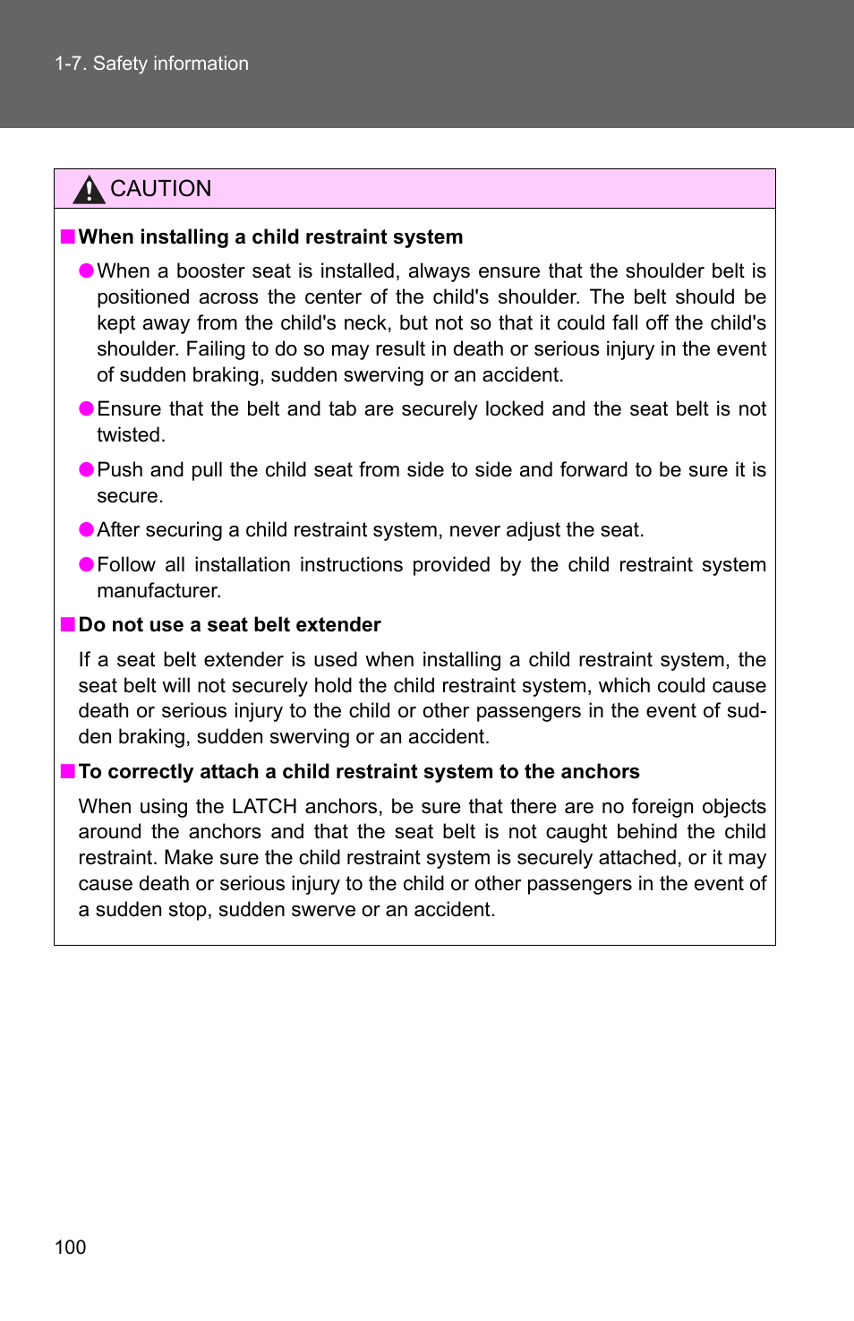 TOYOTA 2010 Matrix User Manual | Page 122 / 461