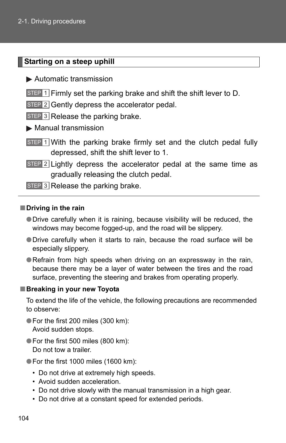 TOYOTA 2010 Matrix User Manual | Page 125 / 461