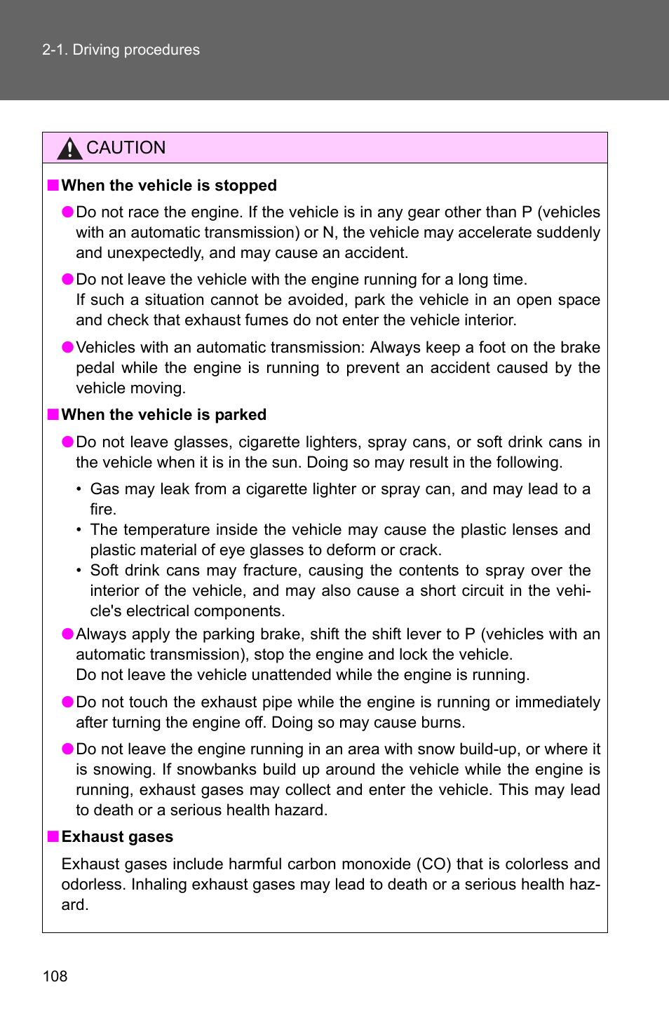 TOYOTA 2010 Matrix User Manual | Page 129 / 461