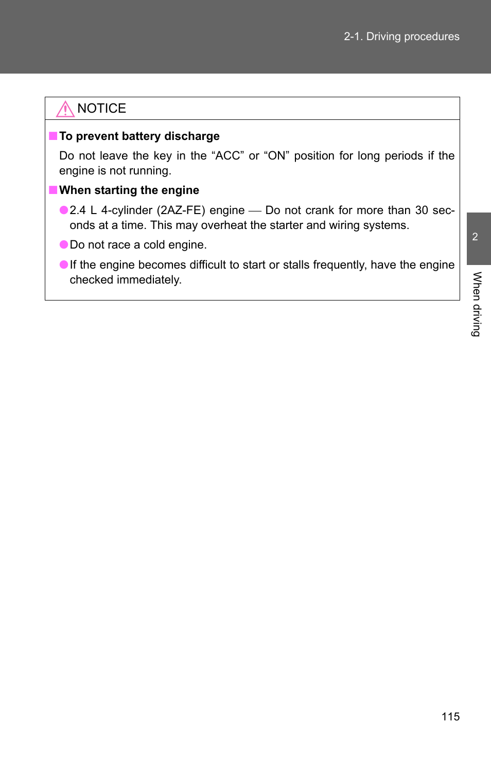 TOYOTA 2010 Matrix User Manual | Page 136 / 461