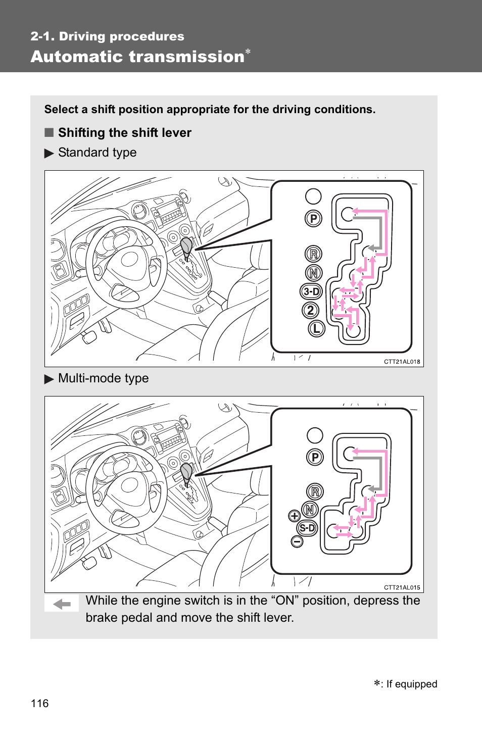 Automatic transmission | TOYOTA 2010 Matrix User Manual | Page 137 / 461
