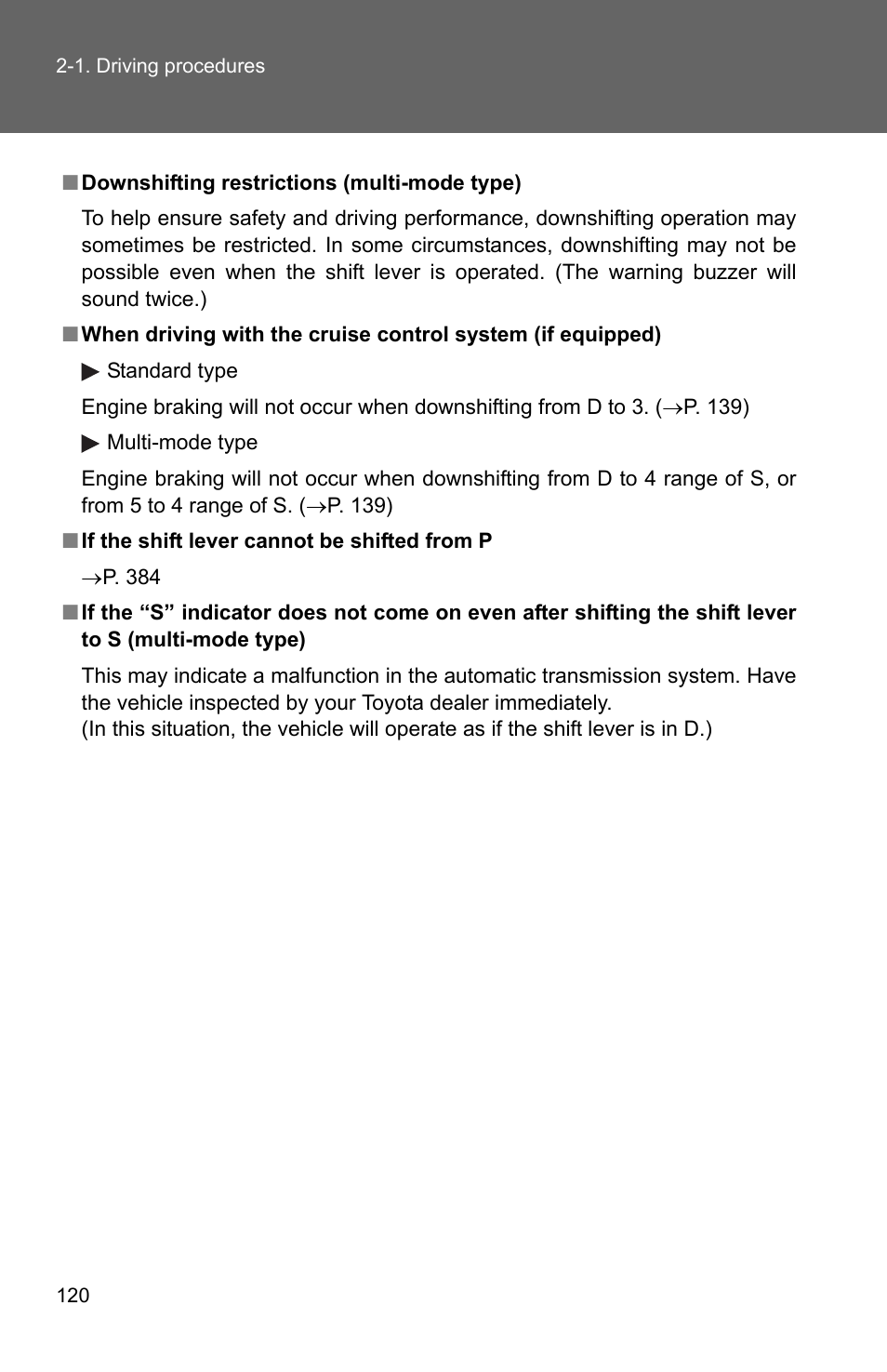 TOYOTA 2010 Matrix User Manual | Page 141 / 461