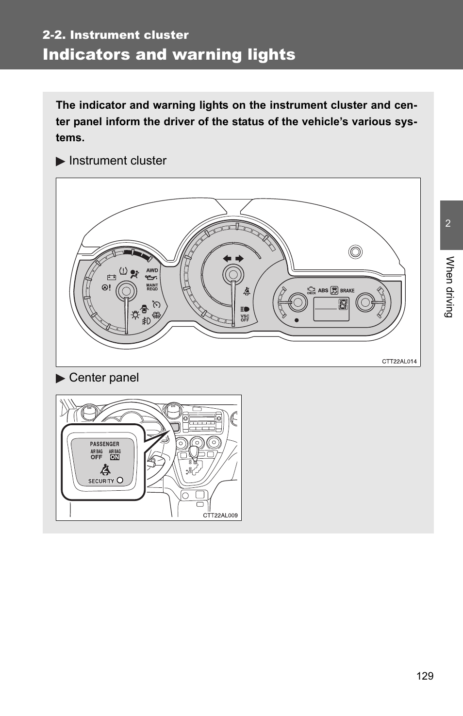 Indicators and warning lights | TOYOTA 2010 Matrix User Manual | Page 150 / 461