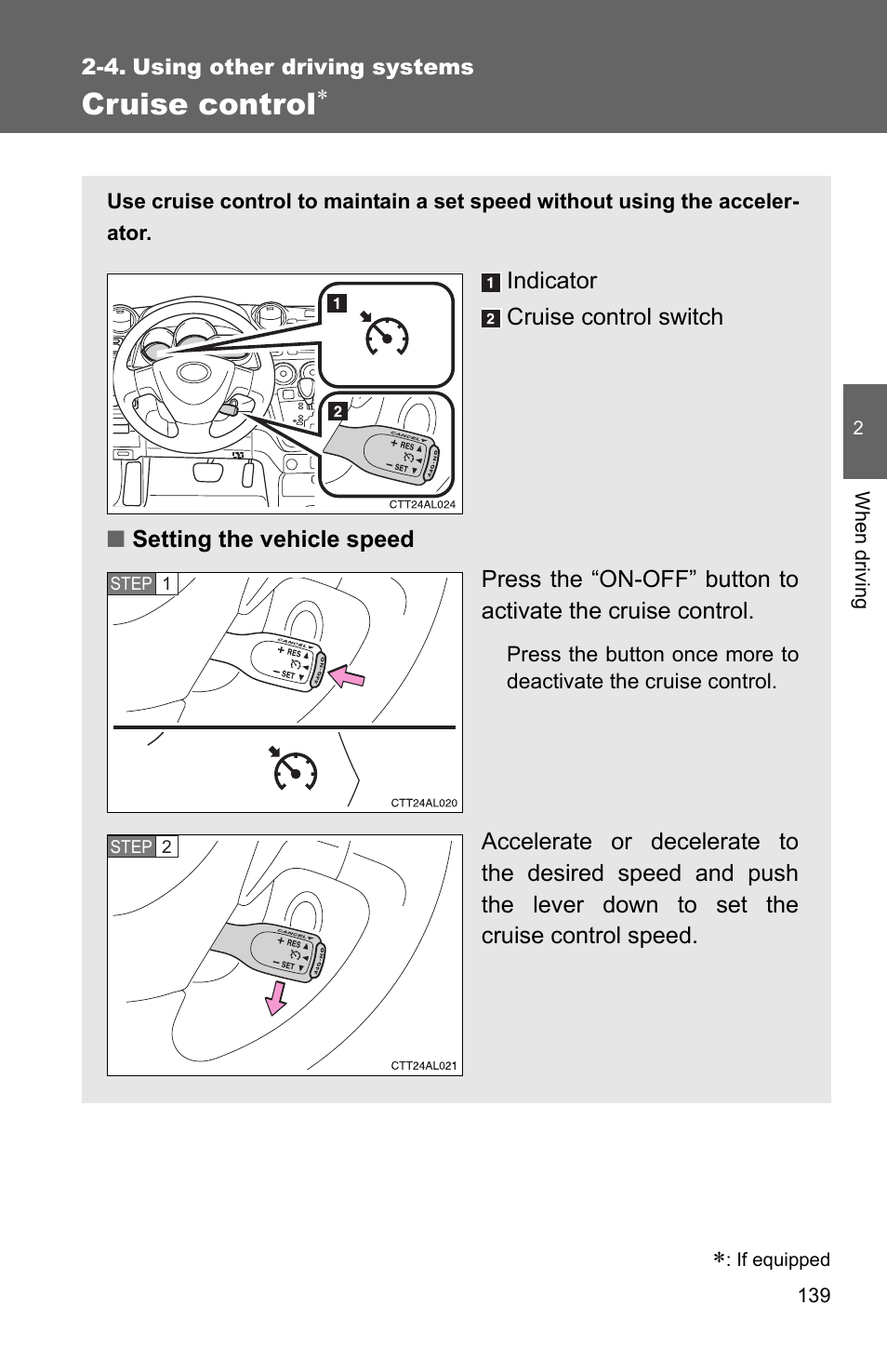Sec_02-04, Cruise control | TOYOTA 2010 Matrix User Manual | Page 160 / 461