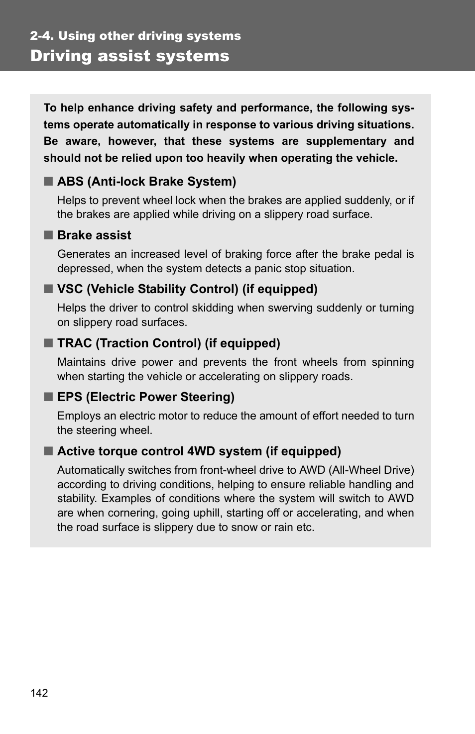 Driving assist systems | TOYOTA 2010 Matrix User Manual | Page 163 / 461