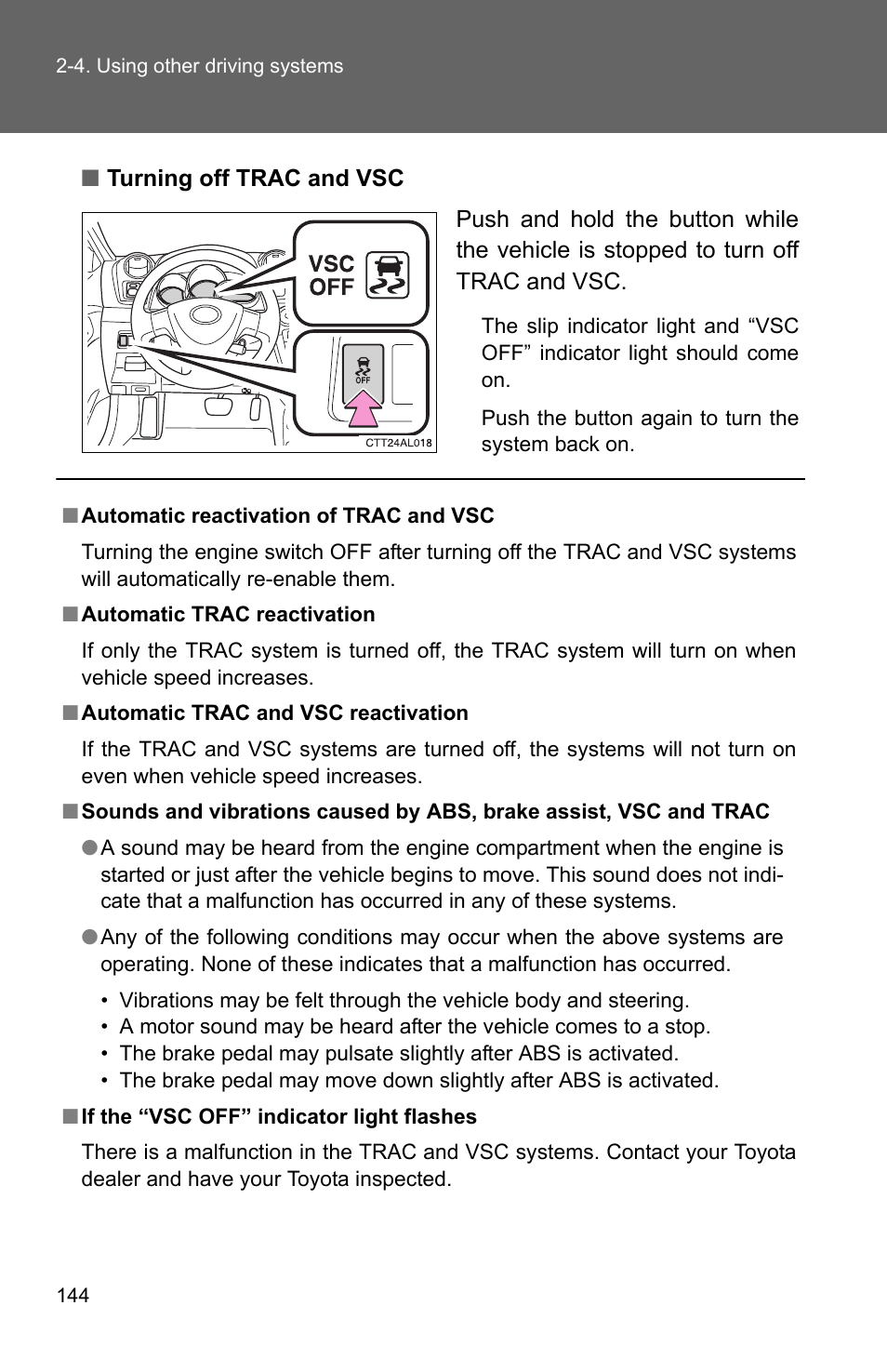 TOYOTA 2010 Matrix User Manual | Page 165 / 461