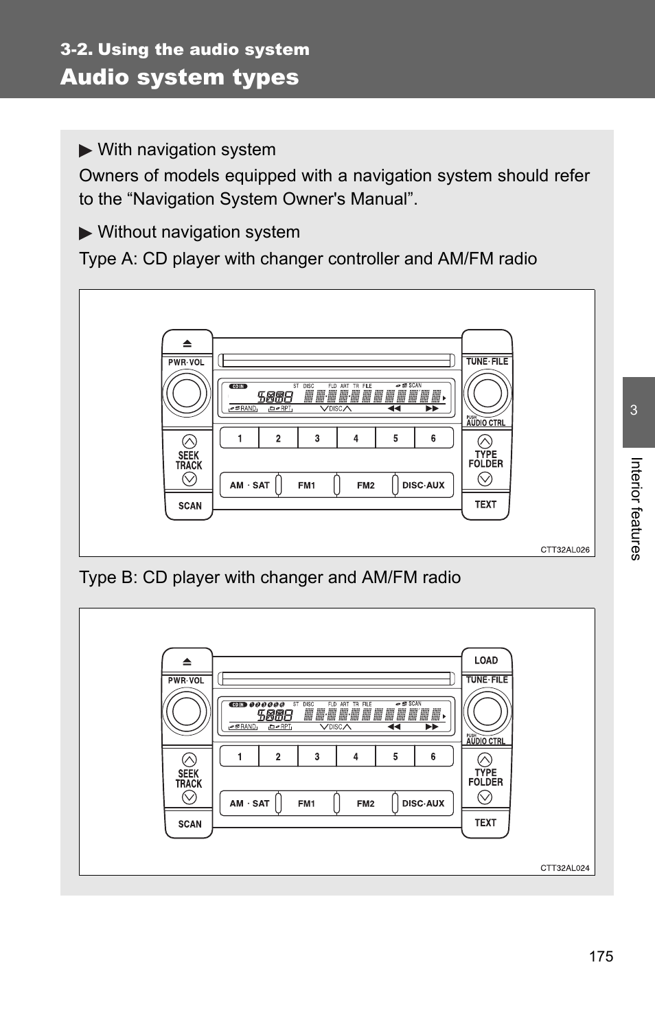 Sec_03_02, Audio system types | TOYOTA 2010 Matrix User Manual | Page 194 / 461