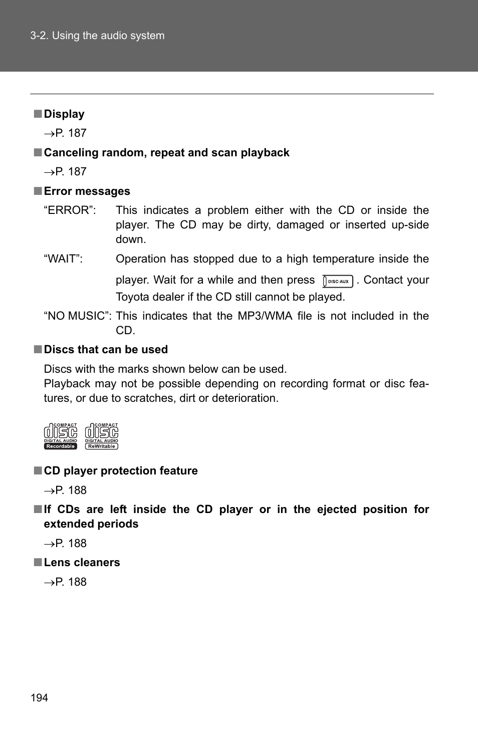 TOYOTA 2010 Matrix User Manual | Page 213 / 461