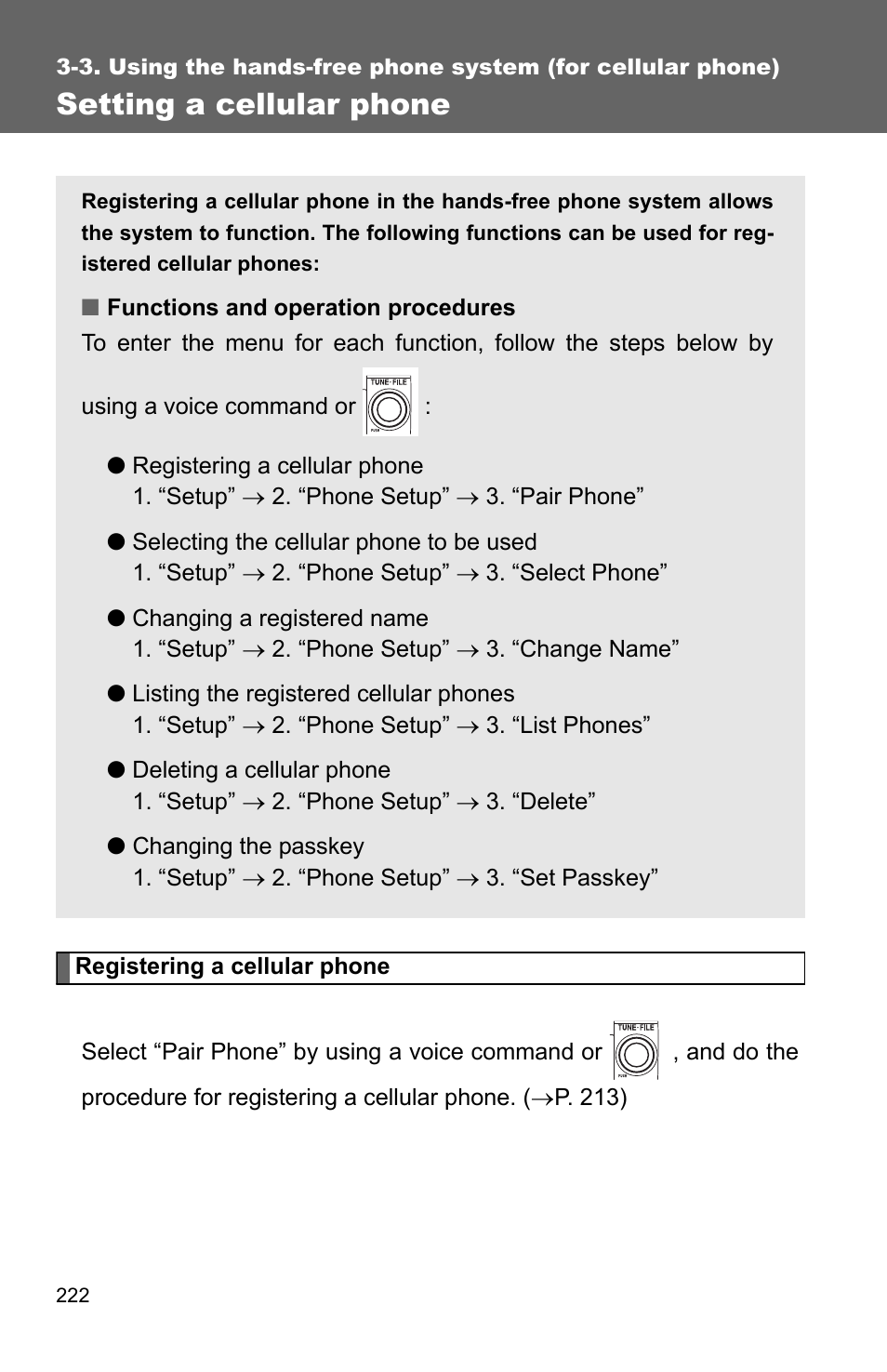 Setting a cellular phone | TOYOTA 2010 Matrix User Manual | Page 241 / 461