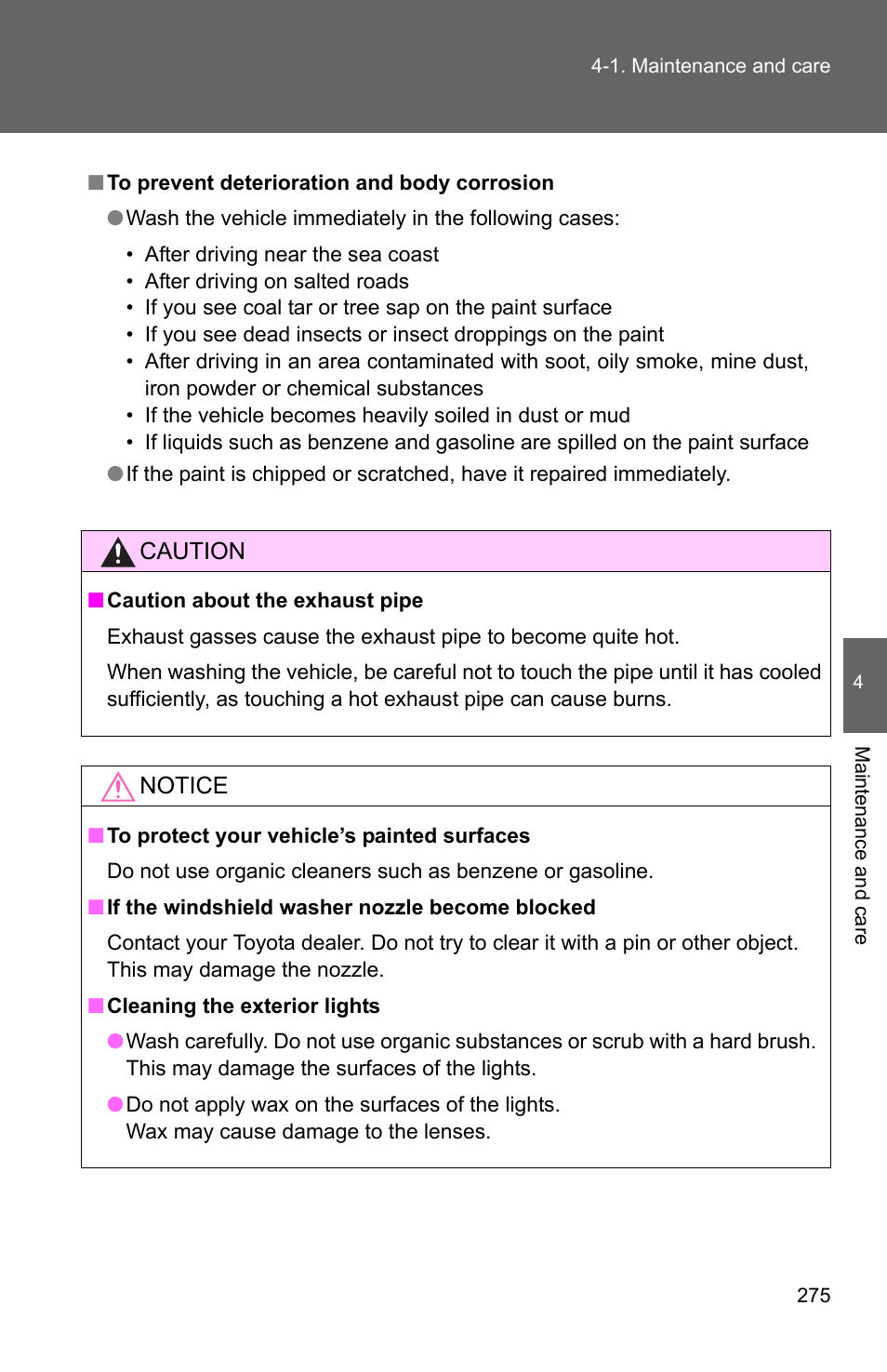TOYOTA 2010 Matrix User Manual | Page 293 / 461