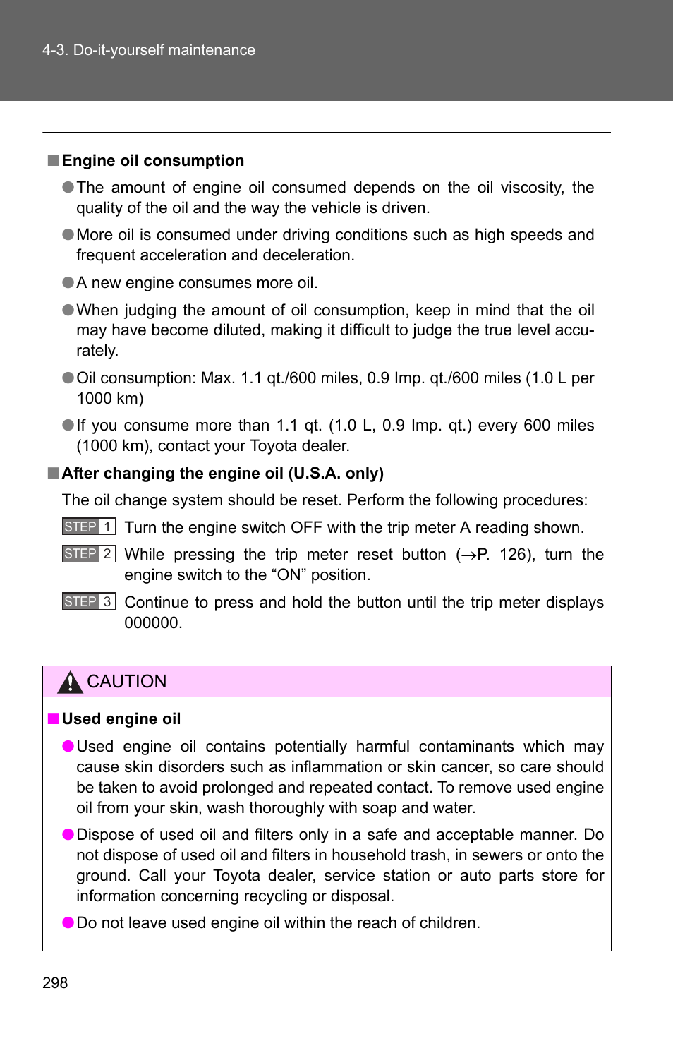 TOYOTA 2010 Matrix User Manual | Page 316 / 461