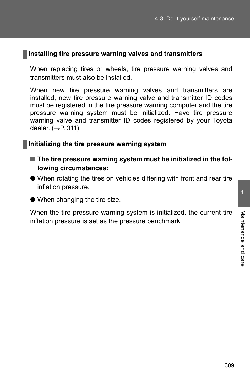 TOYOTA 2010 Matrix User Manual | Page 327 / 461