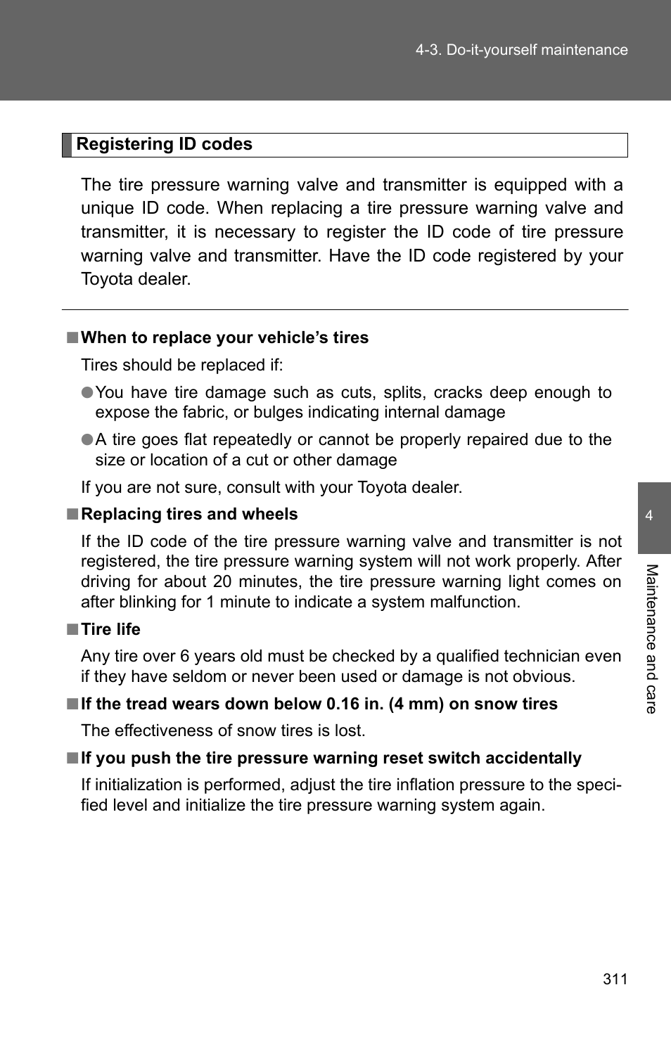 TOYOTA 2010 Matrix User Manual | Page 329 / 461