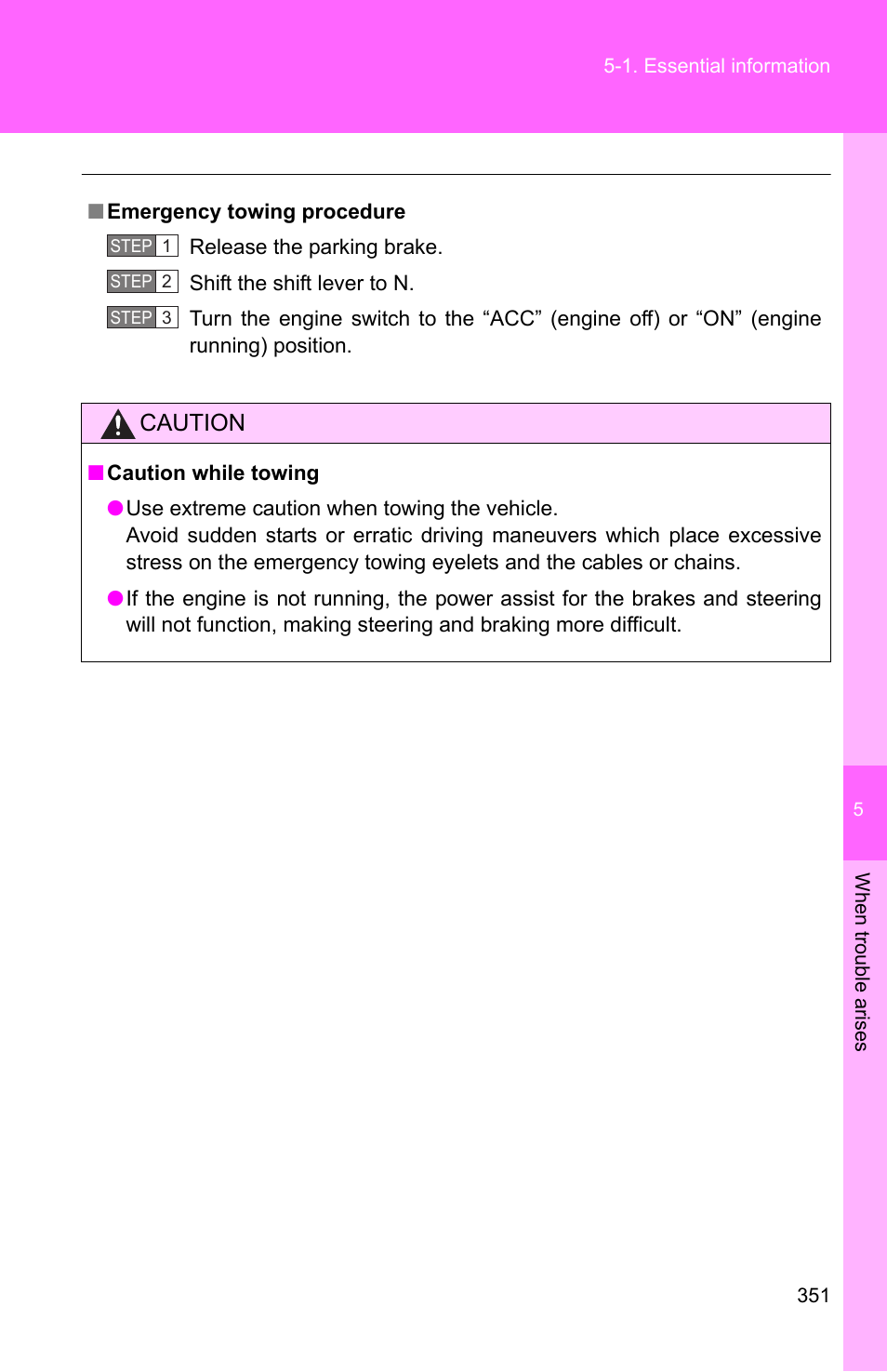 Caution | TOYOTA 2010 Matrix User Manual | Page 368 / 461