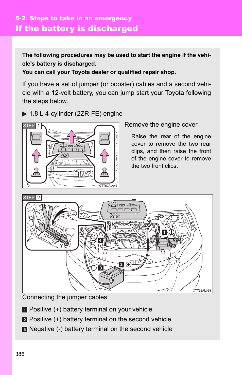 If the battery is discharged | TOYOTA 2010 Matrix User Manual | Page 403 / 461