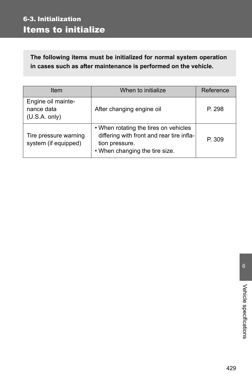 Sec_06-03, Items to initialize | TOYOTA 2010 Matrix User Manual | Page 445 / 461