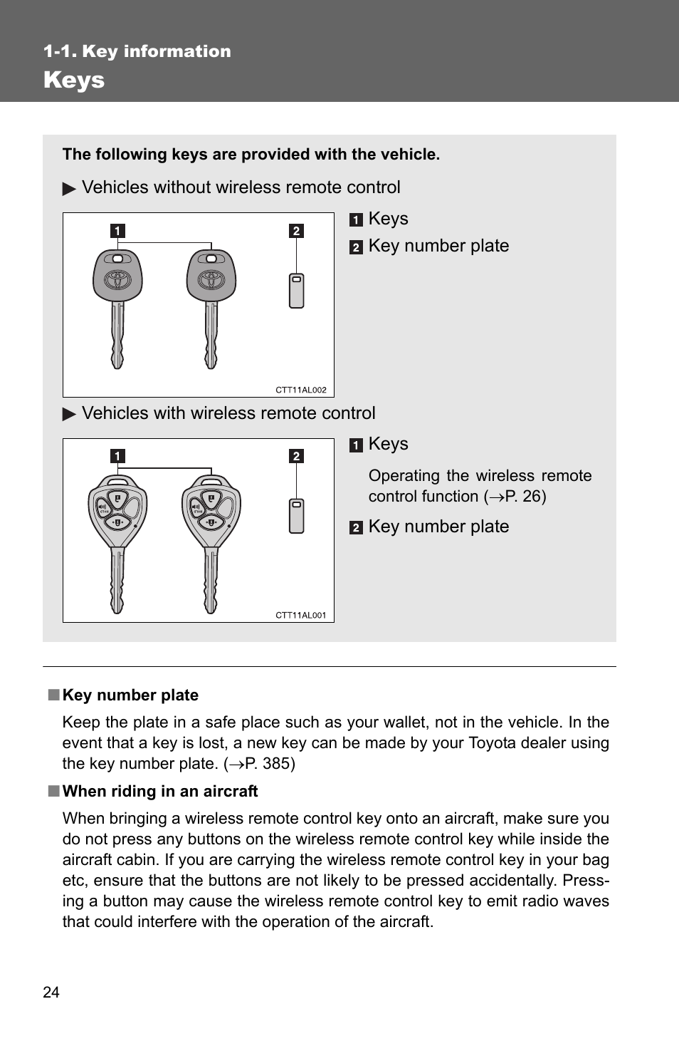 Sec_01-01, Keys | TOYOTA 2010 Matrix User Manual | Page 46 / 461