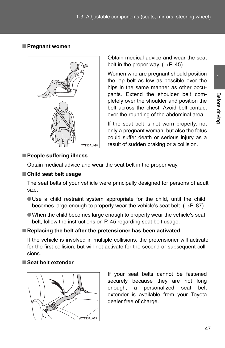 TOYOTA 2010 Matrix User Manual | Page 69 / 461