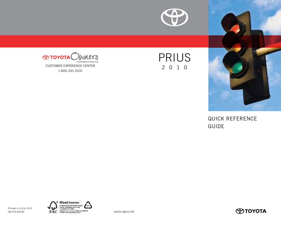 TOYOTA 2010 Prius User Manual | 635 pages