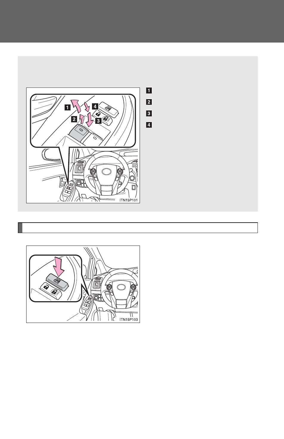 5. opening and closing the windows and moon roof, Power windows | TOYOTA 2010 Prius User Manual | Page 125 / 635