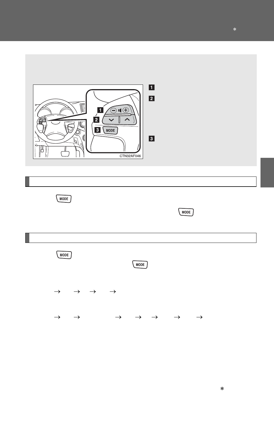 Using the steering wheel audio switches | TOYOTA 2010 Highlander User Manual | Page 290 / 571