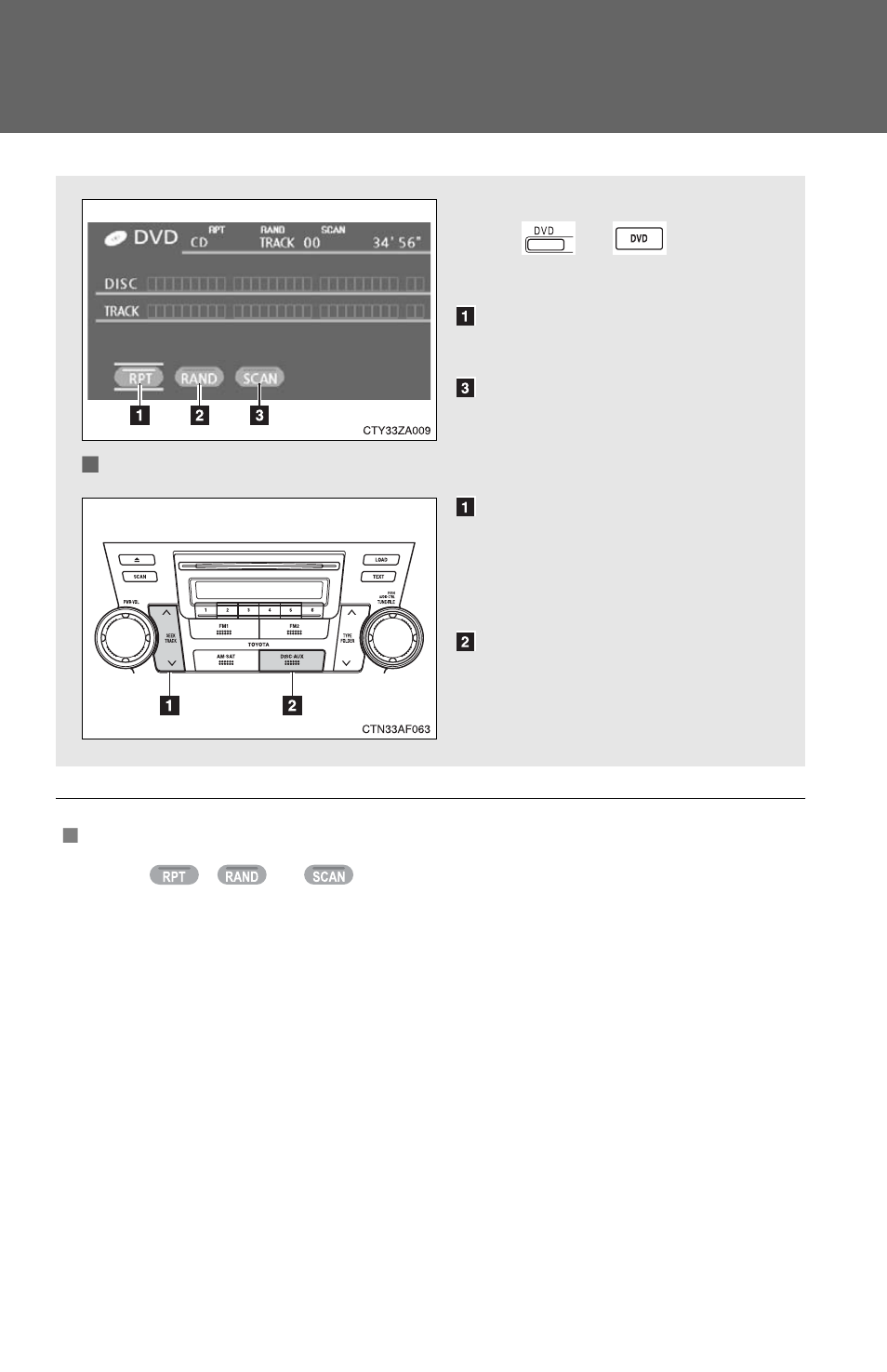 Using the dvd player (audio cd/cd text) | TOYOTA 2010 Highlander User Manual | Page 311 / 571