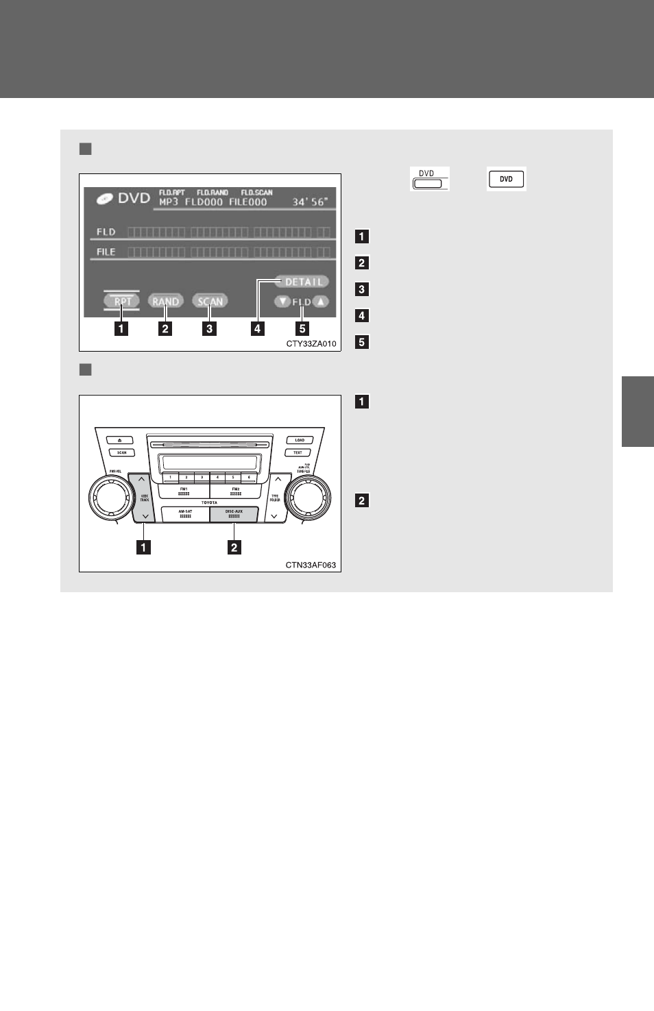 Using the dvd player (mp3 discs) | TOYOTA 2010 Highlander User Manual | Page 312 / 571